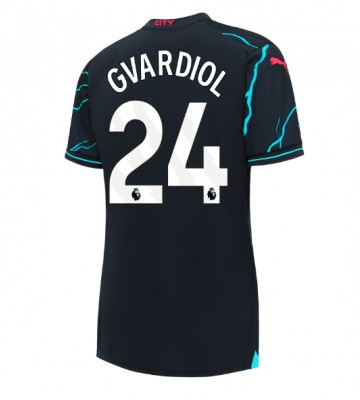 Manchester City Josko Gvardiol #24 Koszulka Trzecich Kobiety 2023-24 Krótki Rękaw